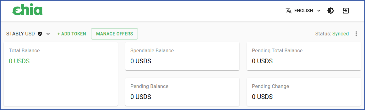 0 USDS in wallet